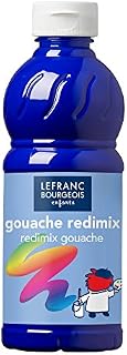 Lefranc & Bourgeois 807530 Children's Ready-to-Use Liquid Tempera Redimix Gouache Paint, 250 ml Bottle, Black