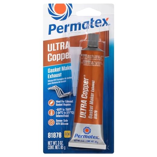 Permatex 81878 Ultra Copper Maximum Temperature RTV Silicone Gasket Maker, 3 oz. Tube