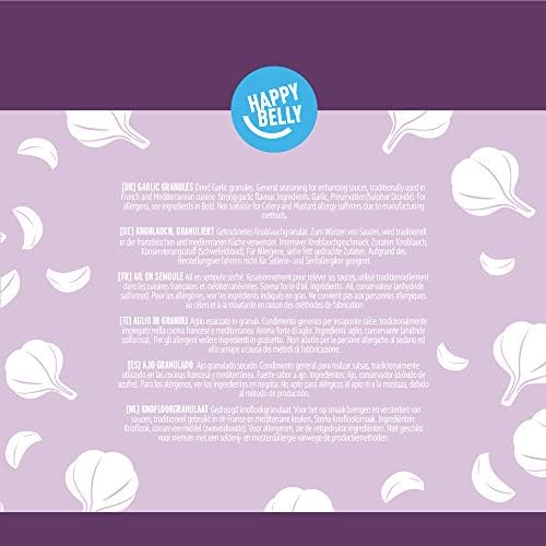 Amazon Brand - Happy Belly - Garlic Granules, 4x55g