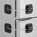 Fridge Lock, 2 PCS Refrigerator Lock for Freezer,Cabinets and Drawers,Air...