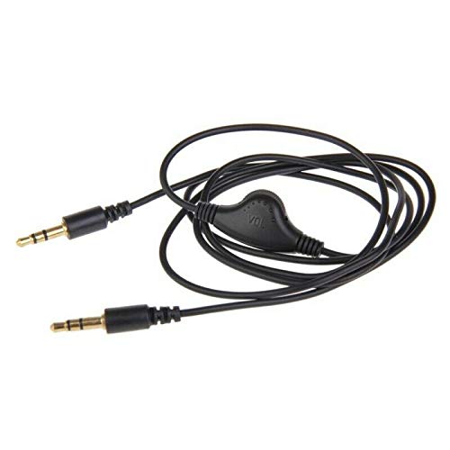 ELECTROPRIME 3.5mm Male to Male Jack Cable with Volume Control (1M) for