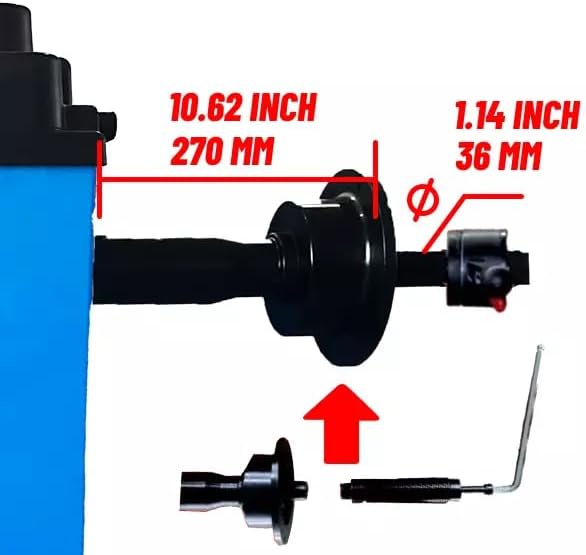 Wheel balancer shaft dimensions