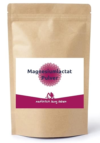 Magnesiumlactat Pulver 200 g , natürlich lang leben® , Magnesiumsalz der Milchsäure, Magnesium L-Lactat, Magnesium Nahrungsergänzungsmittel Cover