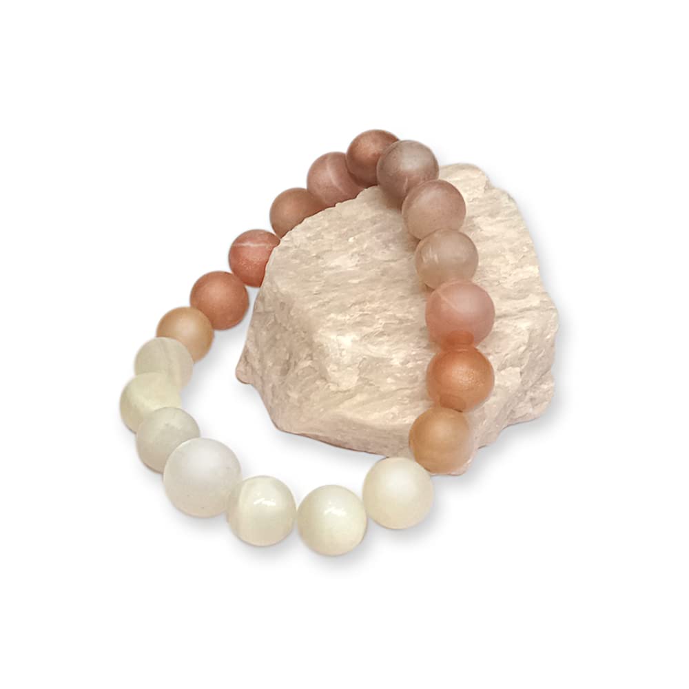Chitshakti Lab Certified Trust Moonstone Precious Stone Bracelet for Women, Men | Crystal with Healing Benefits - 18 Beads - Review, Price and Buying Guide