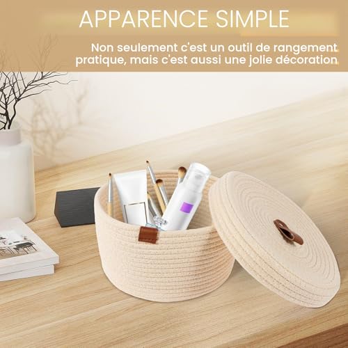Paniers rangement coton tressé empilables S+L Jokapy