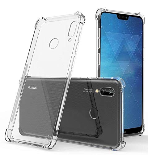 Shock Proof with Anti Dust Plugs Shockproof Slim Back Cover Case for Huawei P Smart+ (nova 3i) (Drop Protection) – Transparent