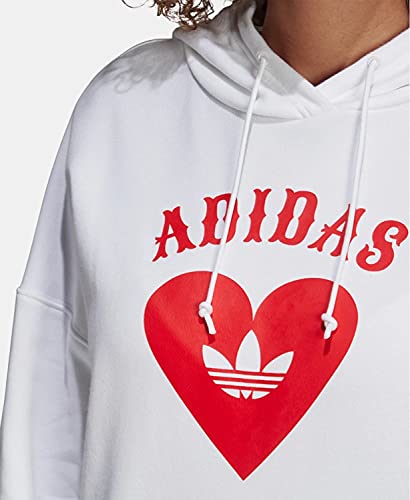 adidas Women's Heart Hoodie -White_M