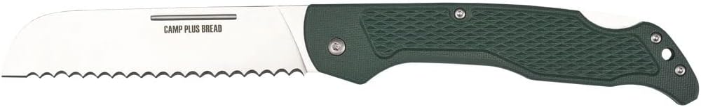 Ontario Knife Company Camp Plus Serrated Bread Knife, Stainless Steel Folding Knife for Camp Kitchen – ON4310