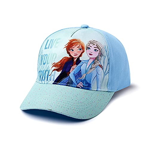 Frozen 2 Anna And Elsa Baseball Cap Hat With Multicolored Dots, Girls, Blue - Live Your Truth #TOP23