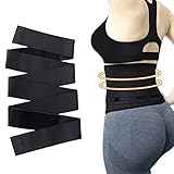 NA Waist Trainer Taillenmieder,Taillen Trimmer,Sportgürtel Abnehmender Bauchwickelgürtel,Verstellbarer Bauchgürtel für Damen, Schwarz, M