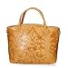 Chicca Borse Borsa tote donna borsa a mano in pelle camoscio stampato borsa media italiana - Cuoio