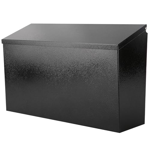 Parrency Wall-Mount Mailbox for Outside with Wall-Safe Flip Lid, Heavy