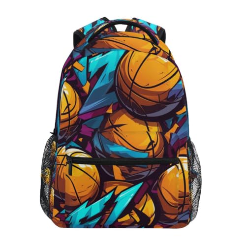 Sac à dos scolaire basket-ball filles garçons grand format pour étudiants