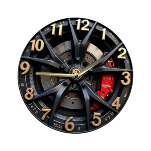 Horloge murale décorative ronde en style pendule moderne créative à piles - 7