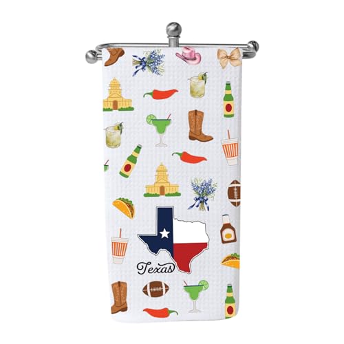 WCGXKO Texas Themed Gifts Texas Country Bachelorette Party Gift Texas Kitchen Towel Housewarming Gift (Texas Towel1)