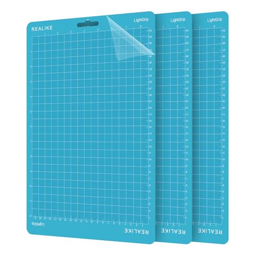 Image of REALIKE Cutting Mat for Cricut Joy Xtra Cutting Machine 8.5”X12”inch 21.6 cm x 30.5 cm Light Grip Mat Blue Adhesive Sticky Cutting Mats