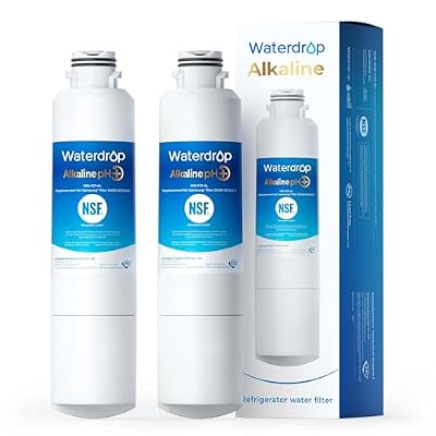 Waterdrop Alkaline DA29-00020B Replacement for Samsung® Water Filter HAF-CIN/EXP, HAF-CIN, DA29-00020B-1, DA97-08006A-1, RF28HMEDBSR, RF263BEAESR, RS25J500DSR, RF263TEAESG, 2 Filters