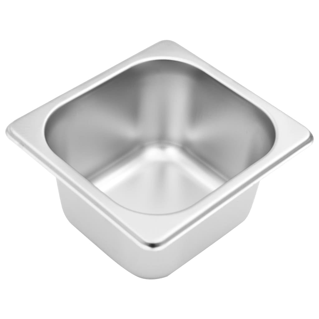 Gastronorm - Contenedor con 4 sartenes GN 1/6 de acero inoxidable
