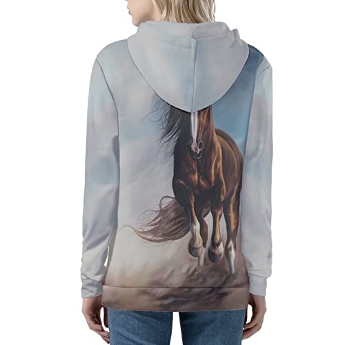 Wellflyhom Wild Horse Shirt Zip Up Sweatshirt For Women Y2K Hoodies Vintage 90S E-Girl Streetwear Cardigan Jackets Casual Long Sleeve Hoodies Plus Size Loose Comfy Fall Outfits #TOP3