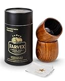 FARVEX Handmade Charred Wooden Whiskey Glass - Charred Wooden Bourbon Drinking Glass - Wood Bourbon Glasses for Men - Artisan Oak Whiskey Tumbler (2pack)