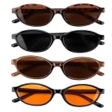 Lentes de Sol Ovalados, Gafas de Sol para Mujer Dama y Hombre Retro Moda, Accesorios para Mujer Gafas de Sol de Moda Tonos...