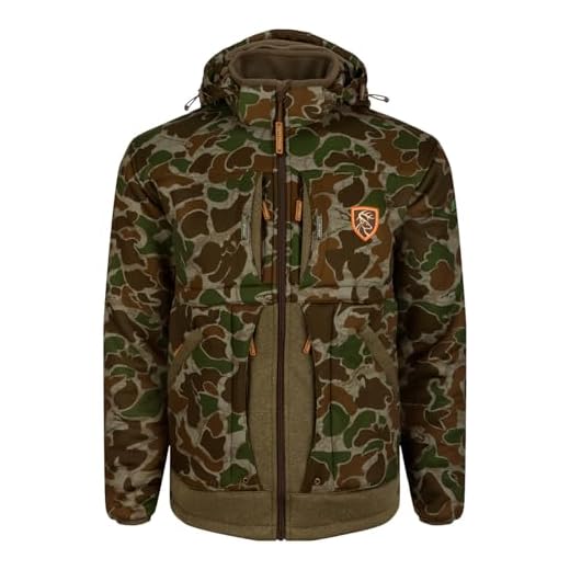 DRAKE Heavyweight Stand Hunter's Silencer Jacket, Color: Old School Green, Size: M (DNT1020-037-2)