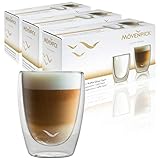 DOPPELTER SPASS – Thermo Glasbecher für extra langen Genuss von Latte Macchiato, Milchkaffee, Tee, Eistee, Schorle, Longdrink und Dessert