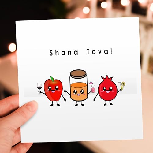 Rosh HaShanah cartes de vœux dessin animé pour table de fête - 7