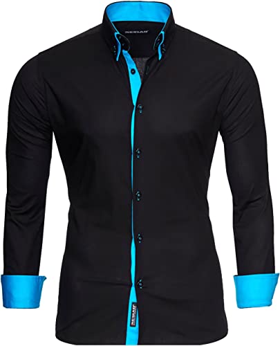 DEMEANOR Herrenhemd Mit 4-Wege-Stretch – Slim Fit, Langärmlig, Bügelfrei, Für Business, Hochzeit & Freizeit