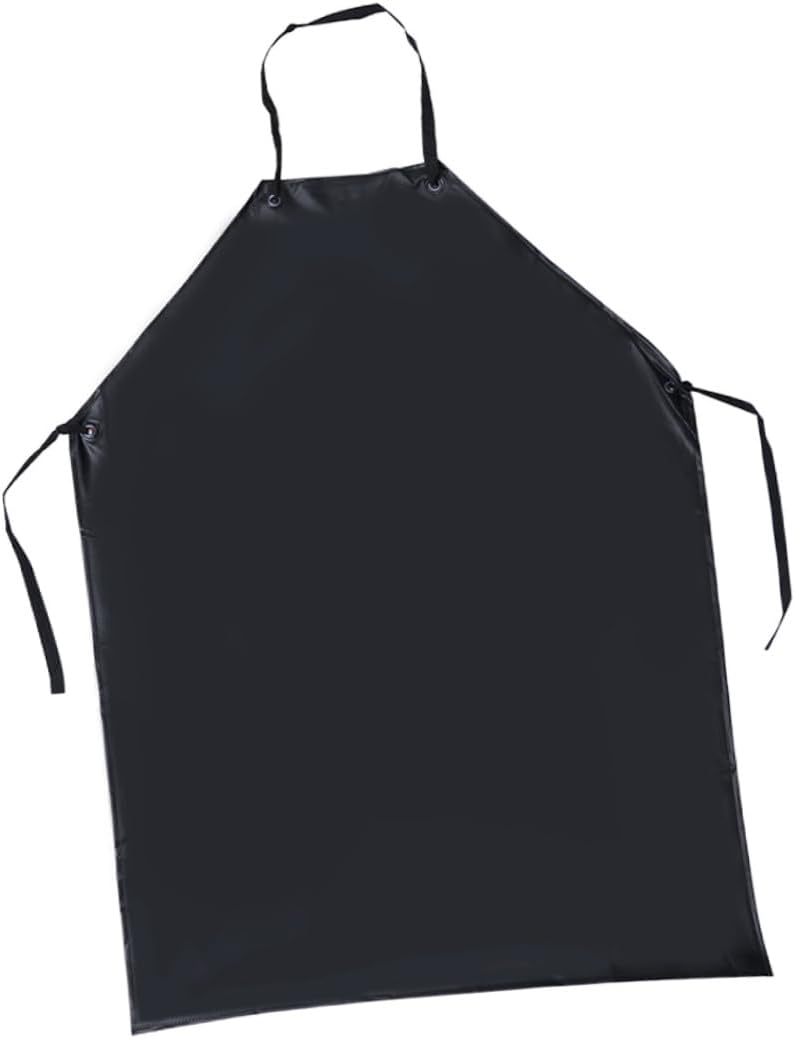 Cabilock 3pcs Beef Tendon Chef Apron Men Cooking Apron Halter Neck Sleeveless Industrial Multi-purpose Black Grease Acid-resistant Alkali-resistant