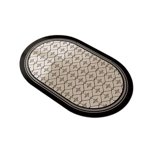 BEIBEINOYA ���g�����������ȉ~�`�}�b�g �����h�A�O�z���h���}�b�g 40*60cm?60*90cm ���F�W�J ����~�߃S���� ���ƒ�̃o�X���[���E�g�C�������ɍœK�i���g���`�F�b�N���C50×80cm�j