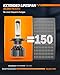 SEALIGHT H4 Fog Bulbs, H4/9003 30,000LM Super Bright 6000K White H4 Powersports Bulbs, Plug and Play, CANBus Ready, Fog Light, Pack of 2