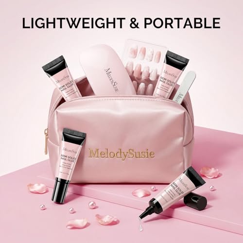 Image of MelodySusie Super Strong Nail Glue, 6Pcs Semi Solid Nail Glue, Quick Drying No Need for UV Lamp Glue Gel Long Lasting for Fake Acrylic Press On Nails