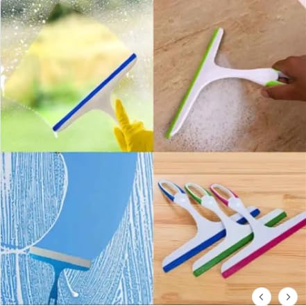 Image of Platfrom and Glass Plastic Wiper | Featuring Dual-Purpose Design, Rubberised Handle for Comfortable Grip, Hanging Provision | Ideal for Home, Kitchen & Office | Pack of 1