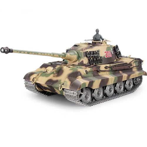 1/16 German Tiger King Henschel Main Battle Tank RTR WW2 Military Army Model Tanks Hobby Grade Remote Control Toy,HobbyToki Hobby-Grade Men Military Vehicles Toys,For Age above 15+ (3888A-1-Upgrade A)