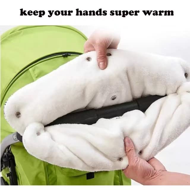 Passeggino scaldamani per passeggino, misura universale, impermeabile, antivento, con pile termico per l'inverno (C)