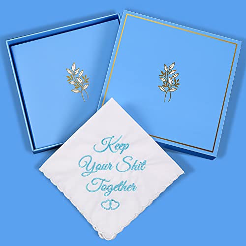 Something Blue Wedding Gift For Bride Wedding Handkerchief Keep Your Shit Together (Keep Your Shit Together) #TOP1