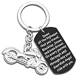 Motorcycle Keychain For Men Safe Ride Travel Biker Gift To Dad Son Husband Gift for Boyfriend New Riders Cool Stuff Best Gifts For Motorcycle Riders Birthday Christmas