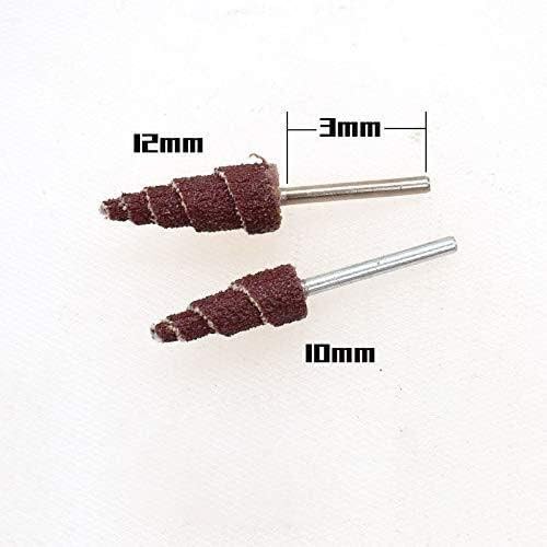Abrasive polishing tools 30Pcs Cone Shape Abrasive Sandpaper Flap Sanding Wheel Grinding Head Rotary Tool for Grinding Deburring Polishing on Surface and Side Face, 80 Grit 1/8" Shank (3*Φ12mm)