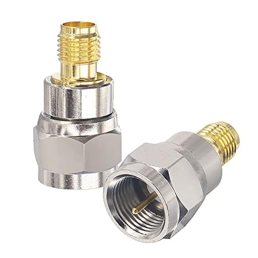 Boobrie 2-Pack F Male to SMA Female Adapter SMA (Jack) to F (Plug) RF Coax Coaxial Connector for Antennas, Broadcast, Radio, TV, Camera, WiFi etc