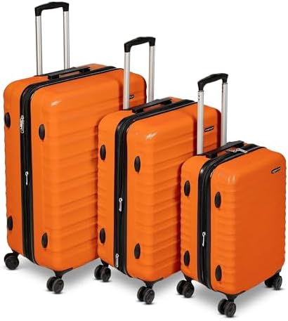Amazon Basics 3-Piece Hardshell Spinner Luggage Set (21", 26", 30...