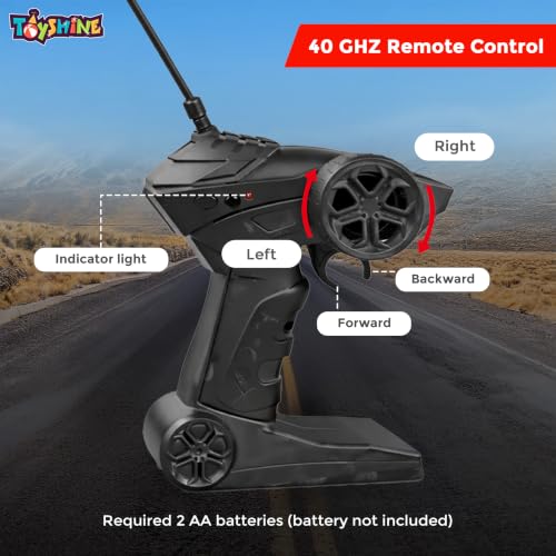 Image of Toyshine 1:16 Scale 27 Mhz Smoke Rock Crawler Truck with Booster Spray Function All Terrain Stunt Racing Car Rechargeable Indoor Outdoor Toy Car - RED