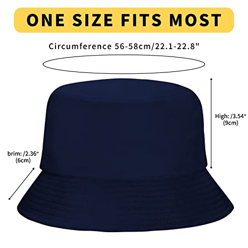Image of Rosoz 1 & 2 Pack Bucket Hat for Women Men Summer Travel Beach Sun Hat Outdoor Cap Unisex Bucket Hats