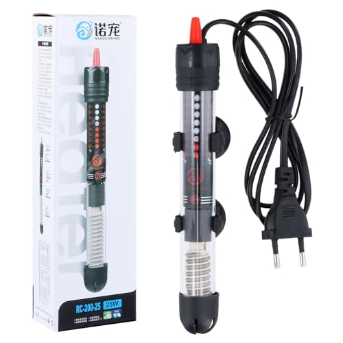 Riscaldatore per Acquario 25W,Riscaldatore Sommergibile in Vetro per Acquari da 30L, Riscaldamento dell'Acquario...