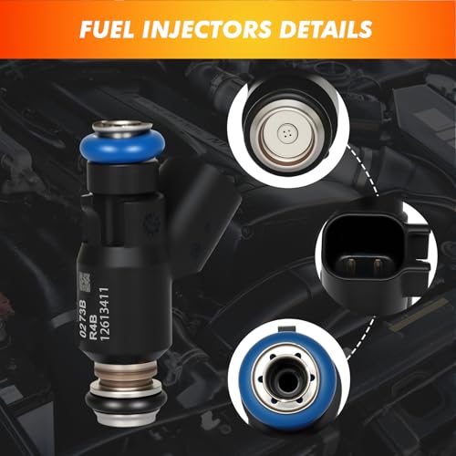 Fuel Injectors 4.8L 5.3L 8PS Compatible for Chevrolet Express Silverado 1500 Suburban Tahoe, GMC Canyon Savana 1500 2500 3500 Sierra Yukon XL 1500, Hummer H3 H3T Replace 12613411 by Zxyculture - Image 3