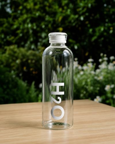 Image of 500 ml Glass Water Bottle | Reusable Drinking Bottle | Leakproof Glass Bottle | BPA-Free | Clear Glass Bottle (silver)