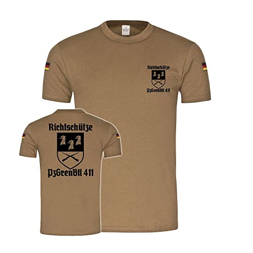 T-shirt sable PzGrenBtl 411 pour vos sorties outdoor et randonnées tactiques XL