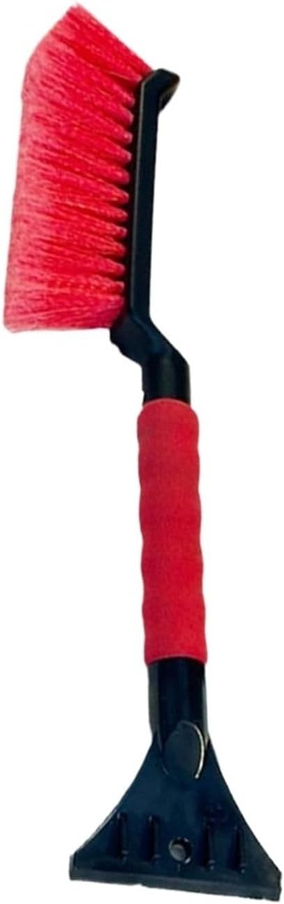 Car Ice Scraper and Brush Car Scraper Snow Brush Window Ice Scraper Snow Remover Car Ergonomic Foam Grip Window Snow Cleaner(Red)
