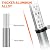 FEETE 12.5FT Telescoping Ladder,Aluminum Extension Ladder w/Triangle Stabilizers,330lbs Capacity Retractable Ladder,for Home,Outdoor(12.5FT,Silvery)