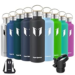 Super Sparrow Borraccia Termica 1L, Bottiglia Termica Senza Perdite - Senza BPA Borracce, per Bambini, Scuola, Sport, Campeggio, Yoga, Palestra, Ciclismo
